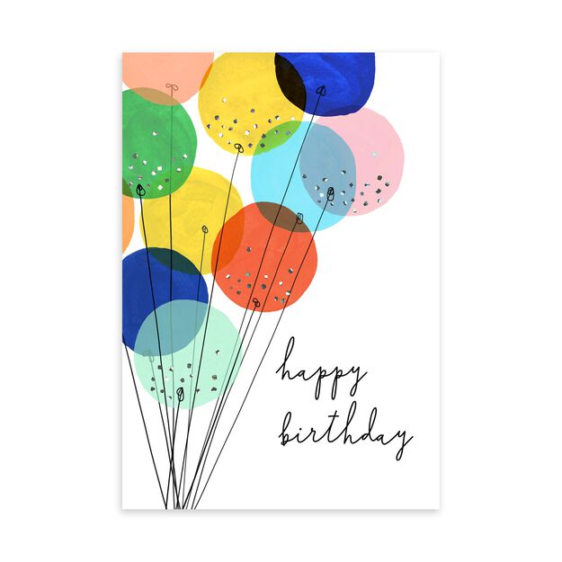 Chic Balloon Bouquet Birthday Card